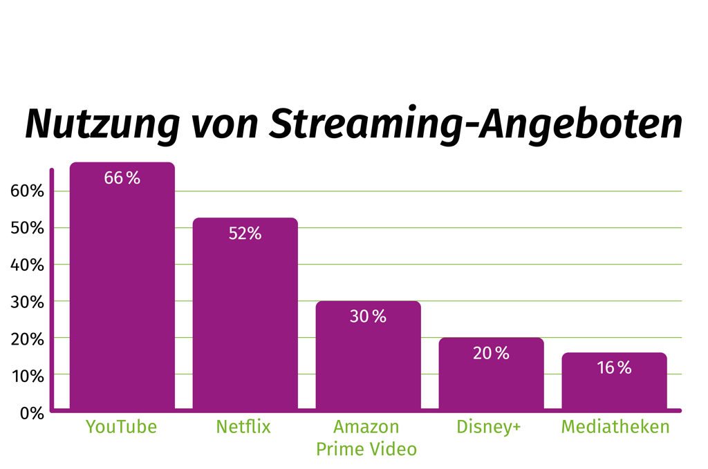 Diagramm 2024 Nutzung von Streaming Diensten